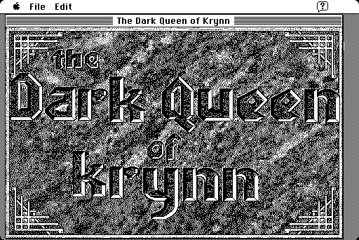 Dark Queen of Krynn, The Macintosh Screenshot: Main title screen.