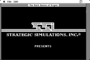 Dark Queen of Krynn, The for Macintosh - SSI logo.
