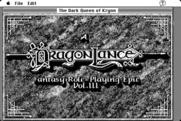 Dark Queen of Krynn, The for Macintosh - DragonLance title screen.
