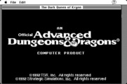 Dark Queen of Krynn, The for Macintosh - Official Dungeons & Dragons logo screen.