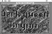 Dark Queen of Krynn, The for Macintosh - Main title screen.