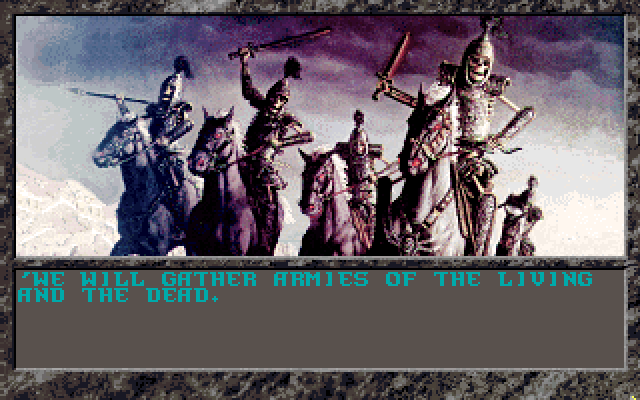 Dark Queen of Krynn, The IBM PC/Compatibles Screenshot: Demo: deadly armies are gathering...