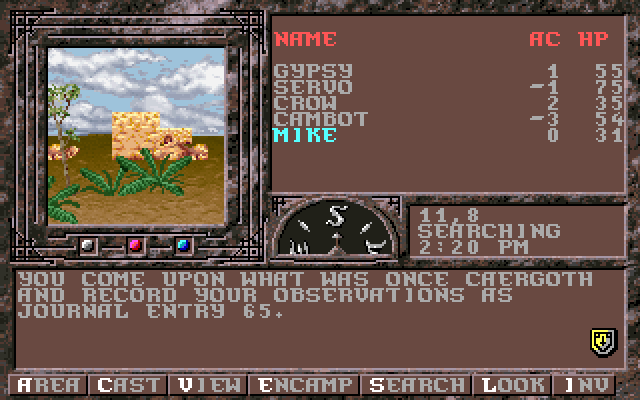 Dark Queen of Krynn, The IBM PC/Compatibles Screenshot: This town is in ruins...