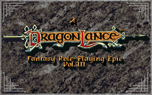 Dark Queen of Krynn, The IBM PC/Compatibles Screenshot: DragonLance title screen.