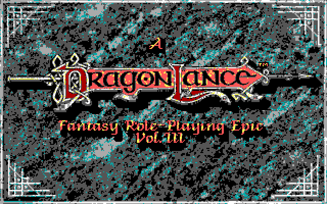 Dark Queen of Krynn, The IBM PC/Compatibles Screenshot: DragonLance title screen.