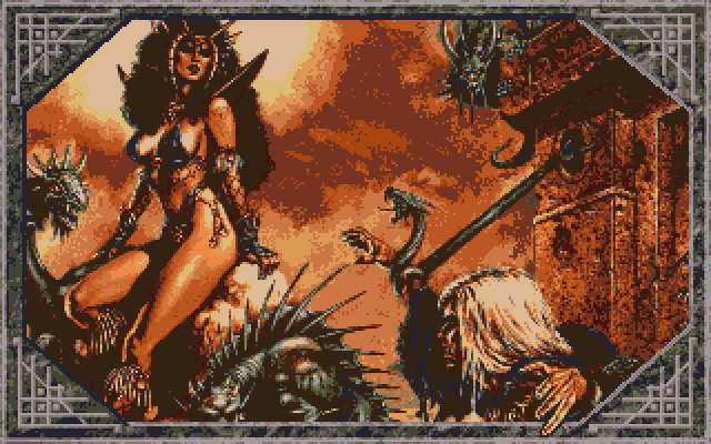 Dark Queen of Krynn, The Amiga Screenshot: Introduction graphics.