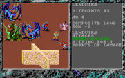 Dark Queen of Krynn, The for Amiga - Attacking a dragon...