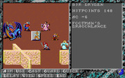Dark Queen of Krynn, The for Amiga - Battle screen.