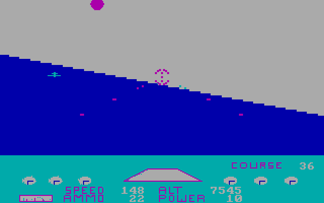 Hellcat Ace IBM PC/Compatibles Screenshot: Firing...but I missed!