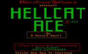 Hellcat Ace for IBM PC/Compatibles - Title screen.