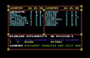 War of the Lance for Commodore 64 - Diplomatic menu.