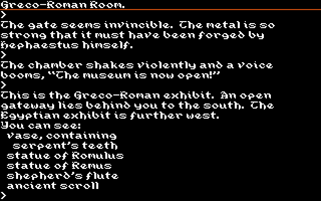 Transylvania III: Vanquish the Night IBM PC/Compatibles Screenshot: Graphics can be turned off to make reading easier.