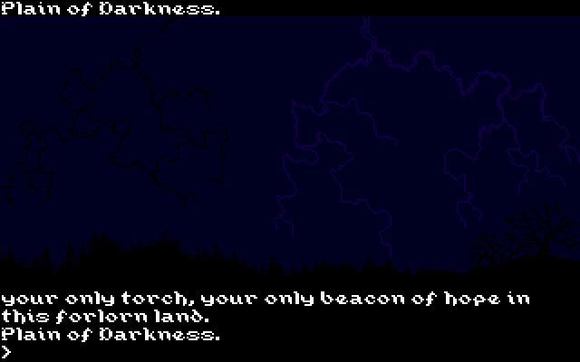 Transylvania III: Vanquish the Night IBM PC/Compatibles Screenshot: The game starts here, in the dark.