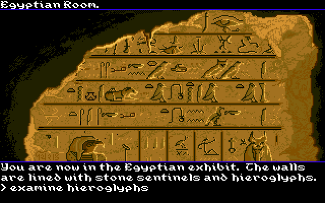 Transylvania III: Vanquish the Night IBM PC/Compatibles Screenshot: Some hieroglyphs; any clues?