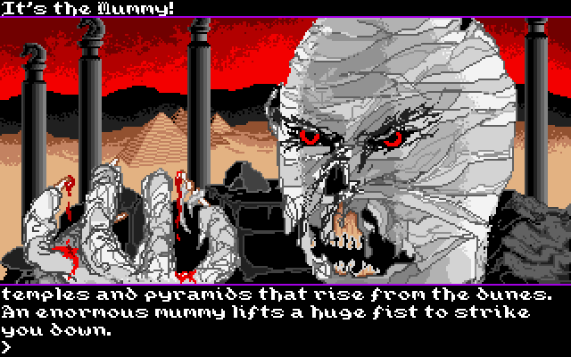 Transylvania III: Vanquish the Night IBM PC/Compatibles Screenshot: A mummy!
