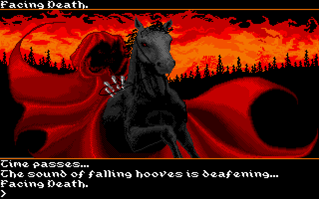 Transylvania III: Vanquish the Night IBM PC/Compatibles Screenshot: Facing death!
