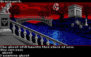 Transylvania III: Vanquish the Night for IBM PC/Compatibles - A ghostly figure appears.
