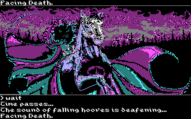 Transylvania III: Vanquish the Night IBM PC/Compatibles Screenshot: I am now facing death!