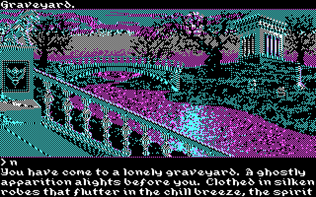 Transylvania III: Vanquish the Night IBM PC/Compatibles Screenshot: A ghostly apparition appears!