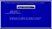 Transylvania III: Vanquish the Night for IBM PC/Compatibles - The program warns if the game is already installed.