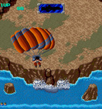 Heavy Barrel for Arcade - Parachuting in to the first level...