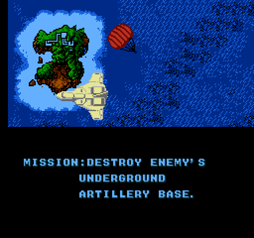 Heavy Barrel NES / Famicom Screenshot: Game introduction sequence.