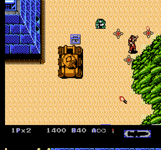 Heavy Barrel NES / Famicom Screenshot: Another tank, lookout!