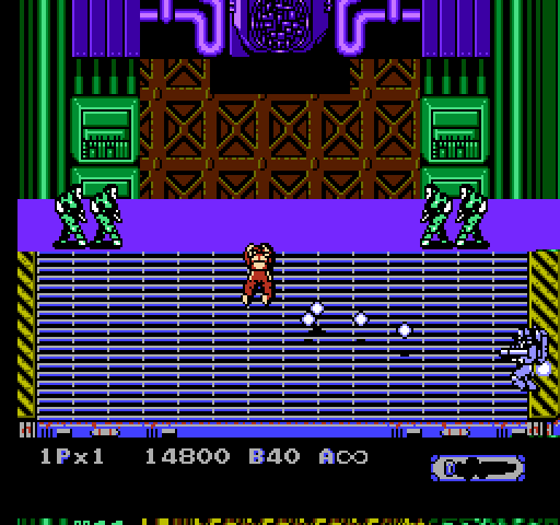 Heavy Barrel NES / Famicom Screenshot: Oof, I've been hit!