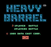 Heavy Barrel for NES / Famicom - Title screen (Japanese version).