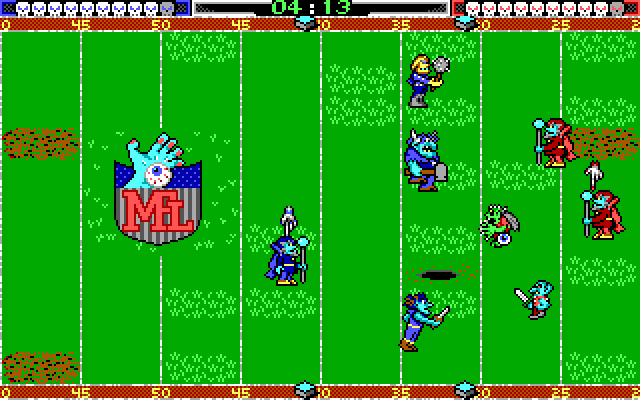 Grave Yardage IBM PC/Compatibles Screenshot: The next play begins...