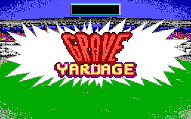 Grave Yardage IBM PC/Compatibles Screenshot: Title screen.