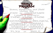Grave Yardage for IBM PC/Compatibles - The main menu.