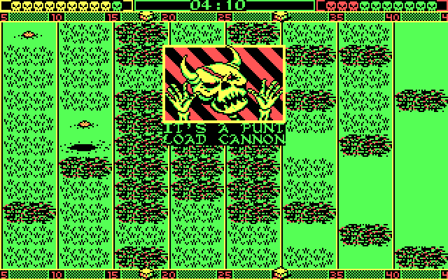 Grave Yardage IBM PC/Compatibles Screenshot: It's a punt, load the canon!