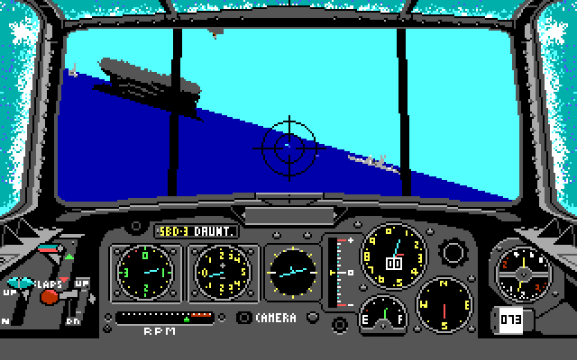 Battlehawks 1942 IBM PC/Compatibles Screenshot: Aircraft carriers ahead...