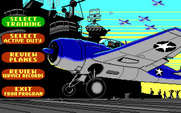 Battlehawks 1942 for IBM PC/Compatibles - The main menu.