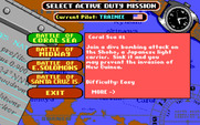 Battlehawks 1942 for IBM PC/Compatibles - Select a mission.