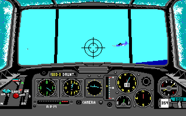 Battlehawks 1942 IBM PC/Compatibles Screenshot: Anothe plane sighted...