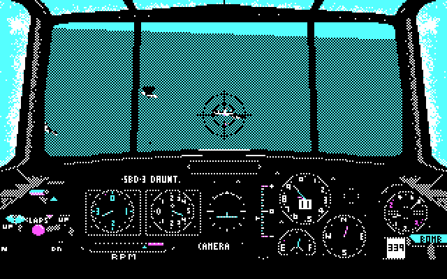 Battlehawks 1942 IBM PC/Compatibles Screenshot: Ship in the distance.