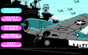 Battlehawks 1942 for IBM PC/Compatibles - The main menu.