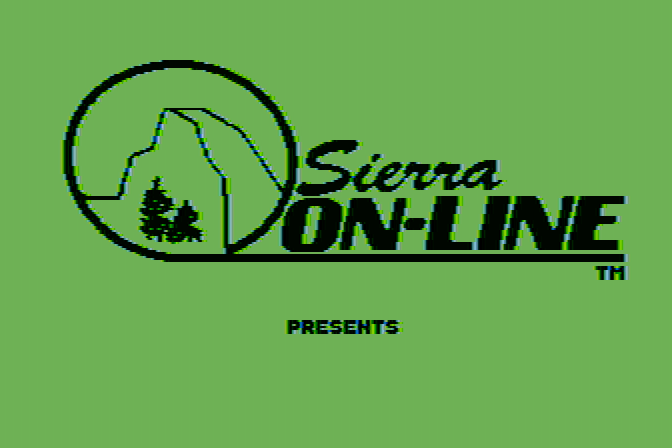 Hi-Res Adventure #2: The Wizard and the Princess Atari 8-bit Screenshot: Sierra On-Line logo.
