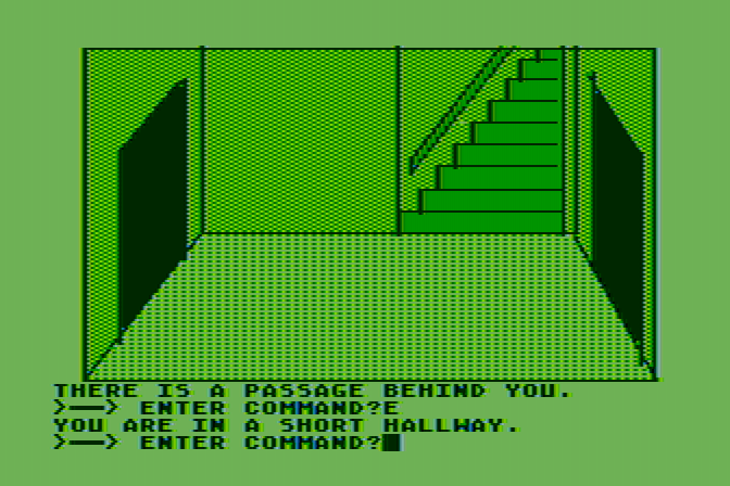Hi-Res Adventure #2: The Wizard and the Princess Atari 8-bit Screenshot: More passageways to explore...