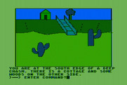 Hi-Res Adventure #2: The Wizard and the Princess for Atari 8-bit - At the edge of a deep chasm...