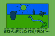 Hi-Res Adventure #2: The Wizard and the Princess for Atari 8-bit - This snake you'll want to save...