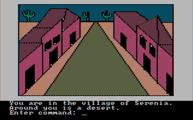 Hi-Res Adventure #2: The Wizard and the Princess IBM PC/Compatibles Screenshot: The game begins here.