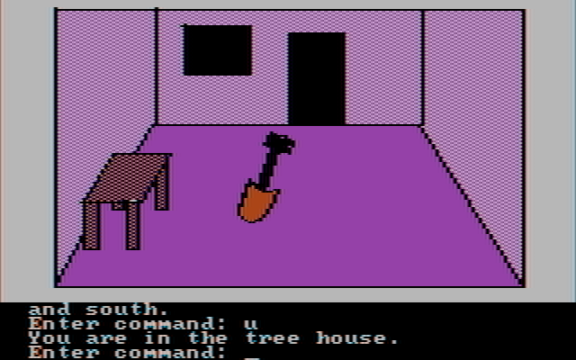Hi-Res Adventure #2: The Wizard and the Princess IBM PC/Compatibles Screenshot: A shovel! Never know when you'll need one of them, better grab it...