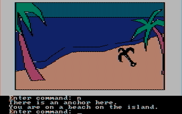 Hi-Res Adventure #2: The Wizard and the Princess IBM PC/Compatibles Screenshot: Someone left their boat anchor here...