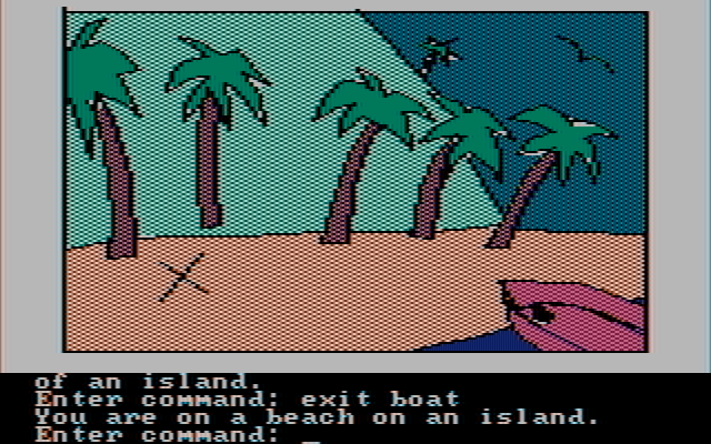 Hi-Res Adventure #2: The Wizard and the Princess IBM PC/Compatibles Screenshot: Arrived on another island...