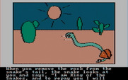 Hi-Res Adventure #2: The Wizard and the Princess for IBM PC/Compatibles - Helping this snake is useful.