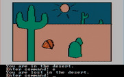 Hi-Res Adventure #2: The Wizard and the Princess for IBM PC/Compatibles - One of many rocks in the desert; could there be another snake hiding beneath it?
