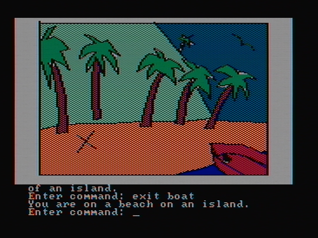 Hi-Res Adventure #2: The Wizard and the Princess IBM PC/Compatibles Screenshot: Landed...anything here?